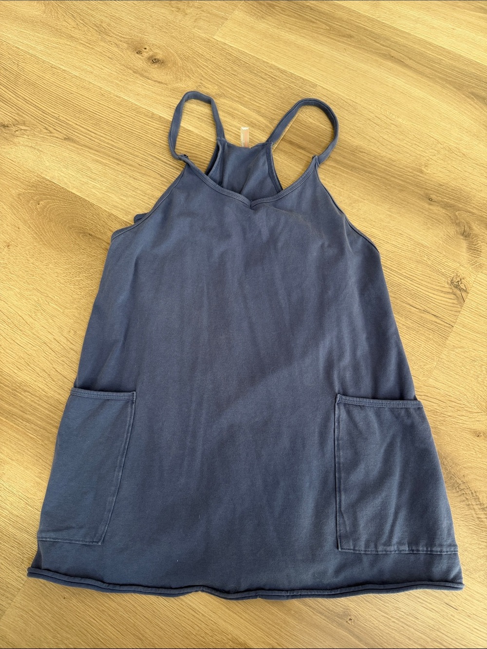 FP Movement Navy Racerback Tank Dress with Front Pockets